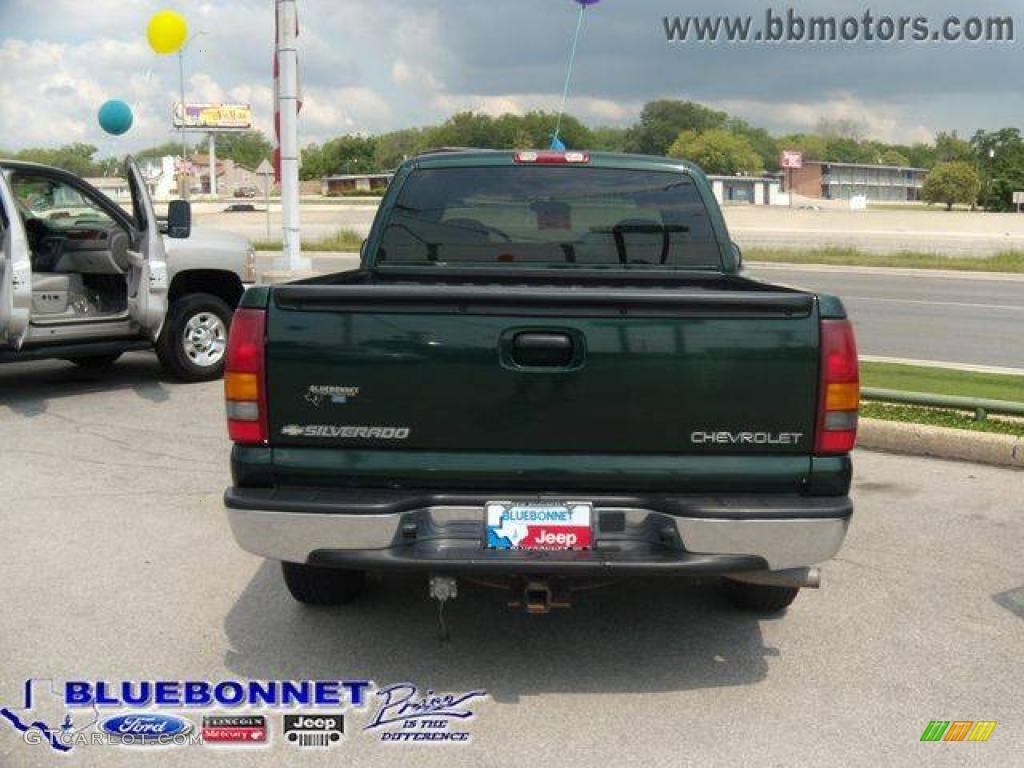 2002 Silverado 1500 LS Extended Cab - Forest Green Metallic / Tan photo #4