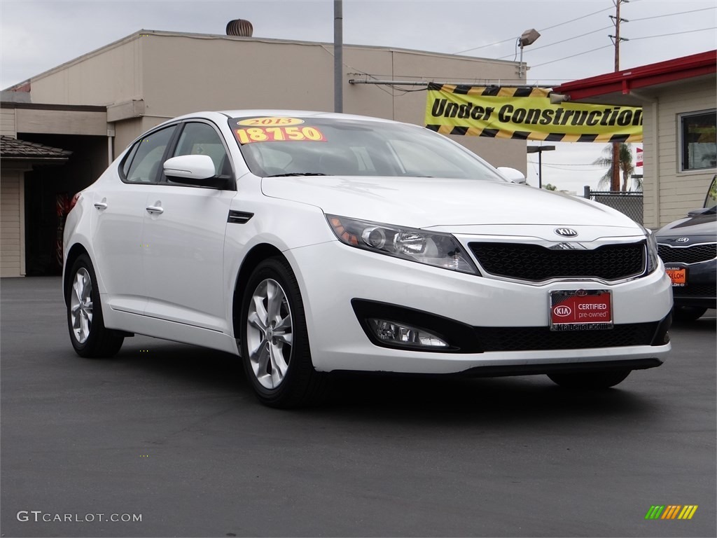 2013 Optima LX - Snow White Pearl / Beige photo #1