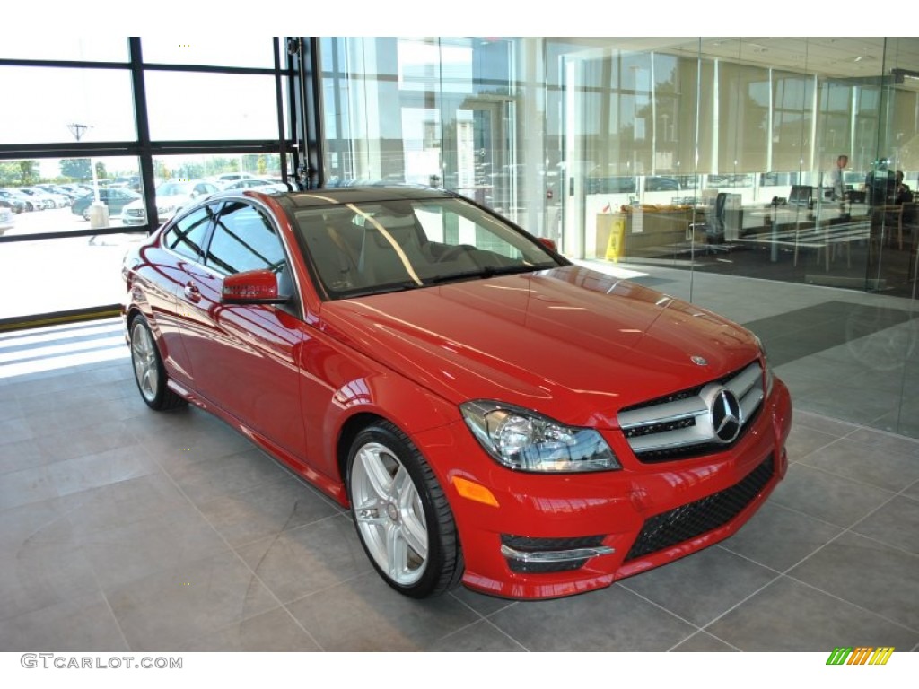 2013 C 250 Coupe - Mars Red / Almond/Mocha photo #1