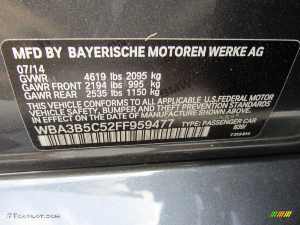 2015 3 Series 328i xDrive Sedan - Mineral Grey Metallic / Black photo #19