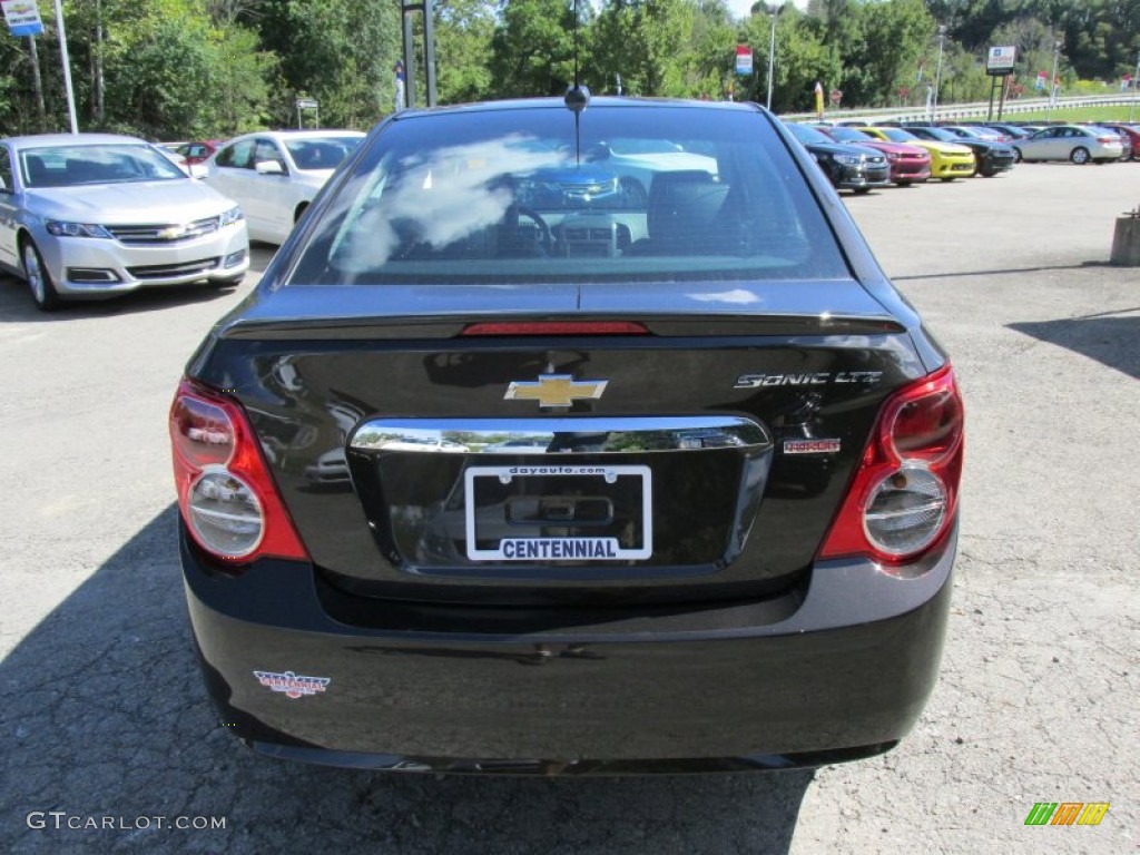 2015 Sonic LTZ Sedan - Mocha Bronze Metallic / Jet Black/Dark Titanium photo #5