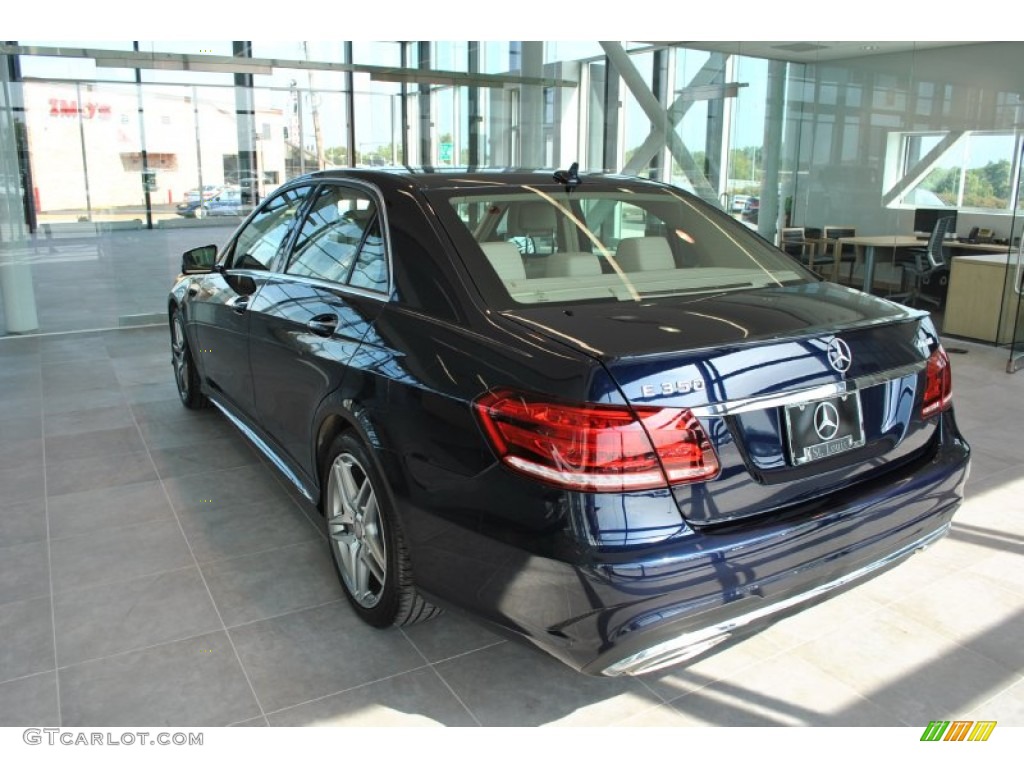 2014 E 350 4Matic Sedan - Lunar Blue Metallic / Silk Beige/Espresso Brown photo #15