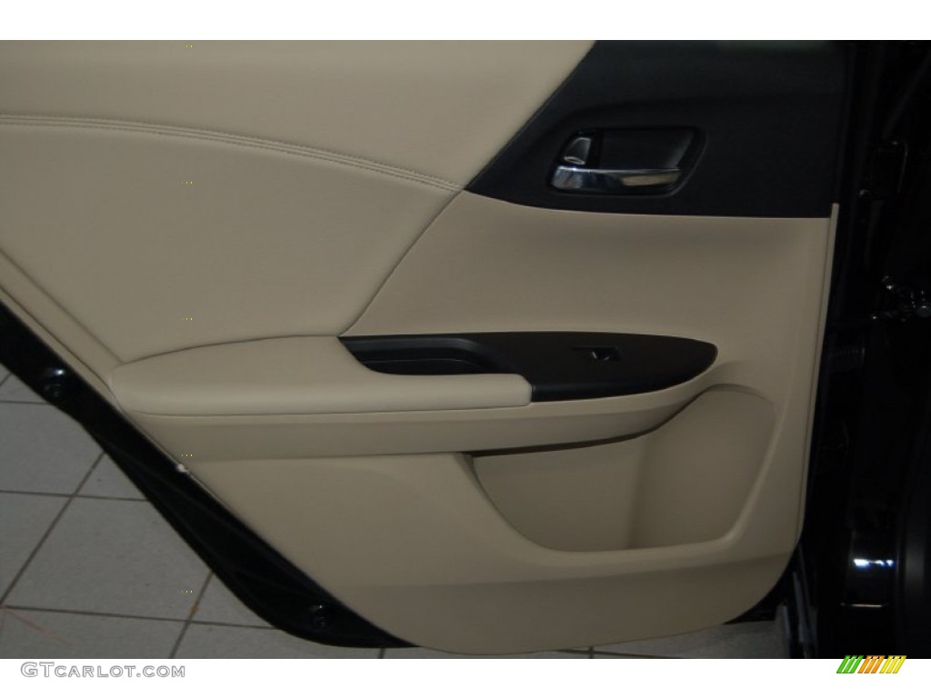 2014 Accord EX-L V6 Sedan - Crystal Black Pearl / Ivory photo #25