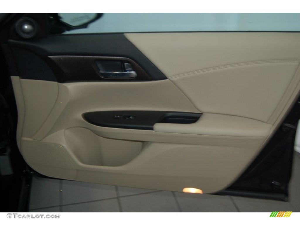 2014 Accord EX-L V6 Sedan - Crystal Black Pearl / Ivory photo #29