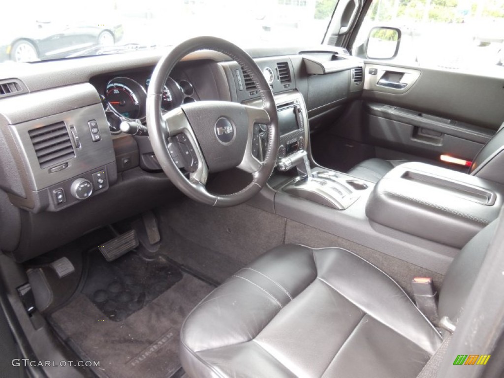 Ebony Black Interior 2008 Hummer H2 SUV Photo #97123127