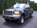 2001 True Blue Metallic Ford F250 Super Duty XLT SuperCab 4x4  photo #3