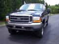 2001 True Blue Metallic Ford F250 Super Duty XLT SuperCab 4x4  photo #4