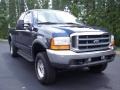 2001 True Blue Metallic Ford F250 Super Duty XLT SuperCab 4x4  photo #15