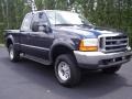 2001 True Blue Metallic Ford F250 Super Duty XLT SuperCab 4x4  photo #16