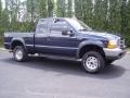 2001 True Blue Metallic Ford F250 Super Duty XLT SuperCab 4x4  photo #18