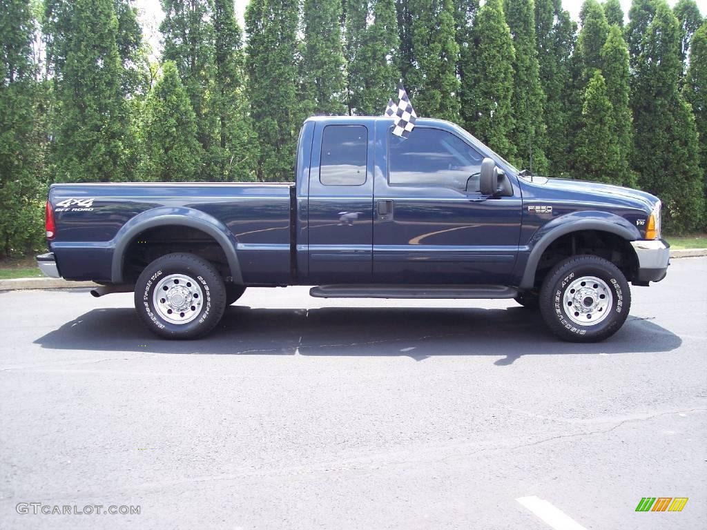 2001 True Blue Metallic Ford F250 Super Duty XLT SuperCab 4x4 #9706150 ...