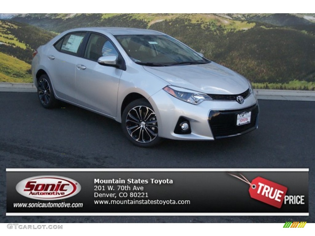 2015 Corolla S Plus - Classic Silver Metallic / S Steel Blue photo #1