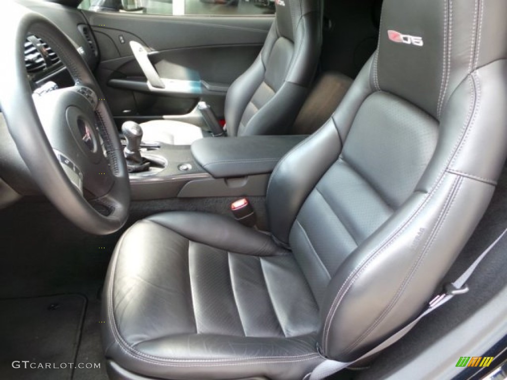 Ebony Black Interior 2011 Chevrolet Corvette Z06 Photo #97128054