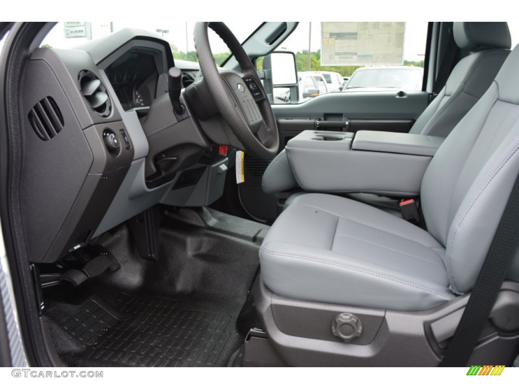 Steel Interior 2015 Ford F250 Super Duty XL Crew Cab 4x4 Photo #97130153