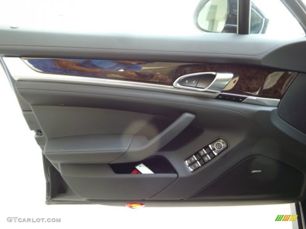 2015 Porsche Panamera Turbo S Black Door Panel Photo #97130693