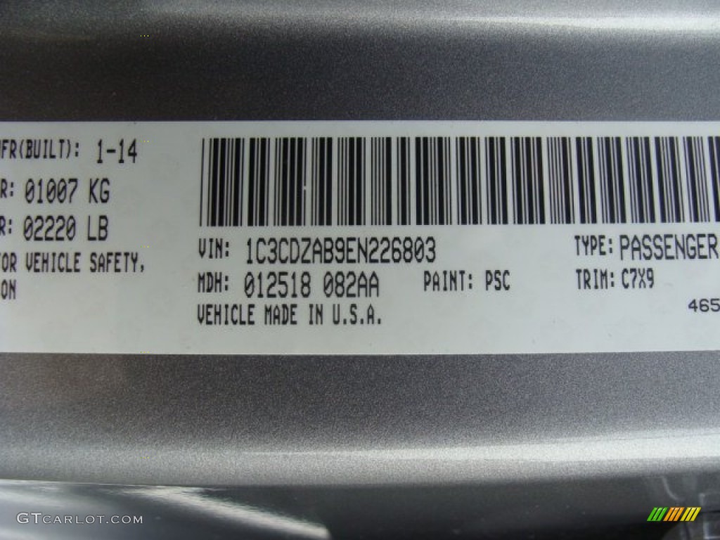 2014 Avenger SE - Billet Silver Metallic / Black photo #24