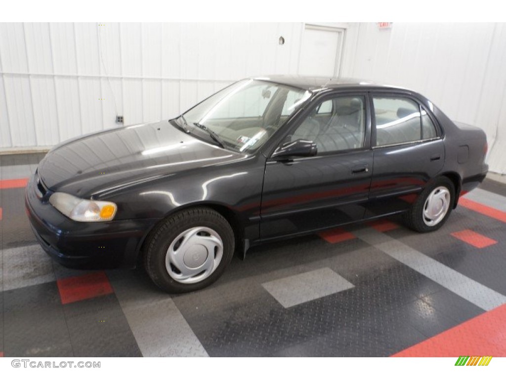 1998 Corolla LE - Satin Black Metallic / Beige photo #2