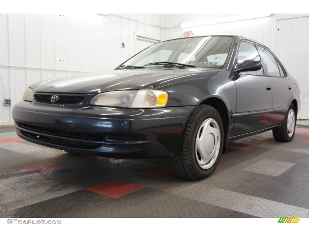 1998 Corolla LE - Satin Black Metallic / Beige photo #3