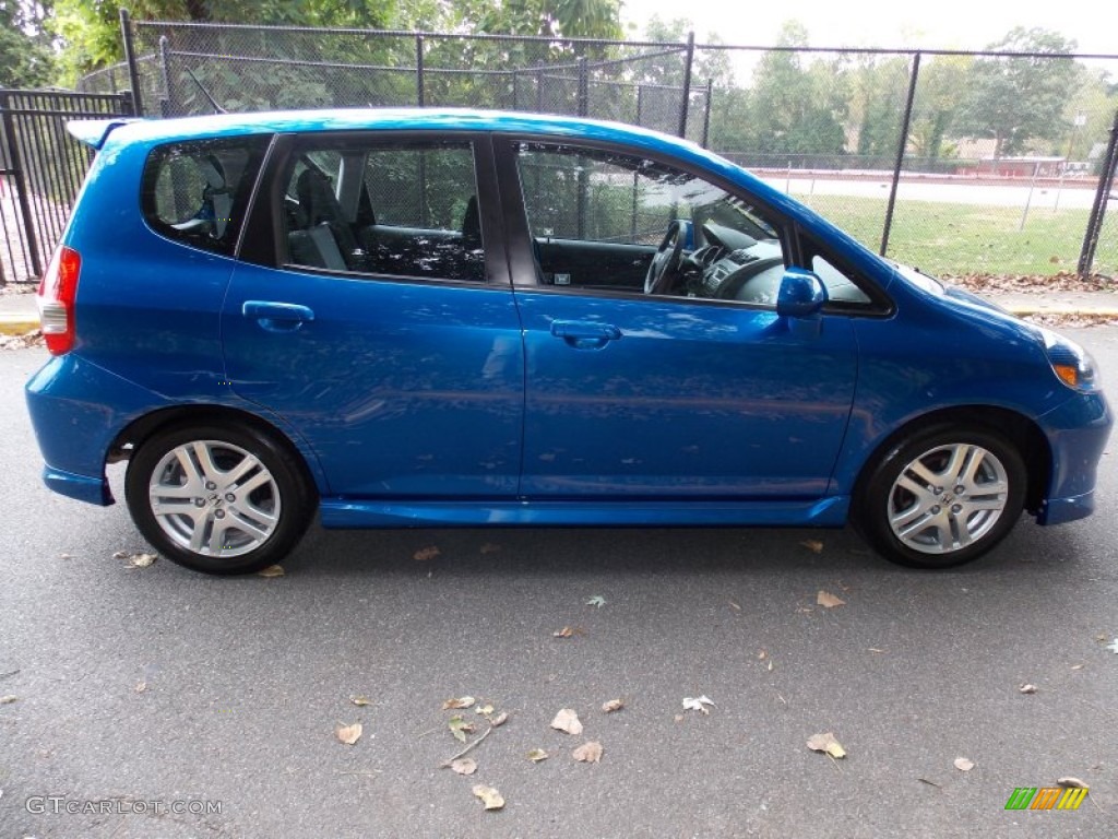 2007 Fit Sport - Vivid Blue Pearl / Black photo #6