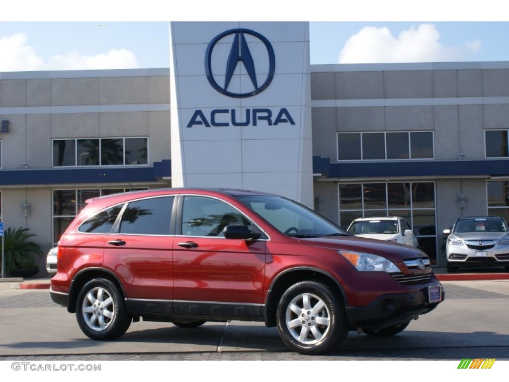 2008 CR-V EX - Tango Red Pearl / Gray photo #7