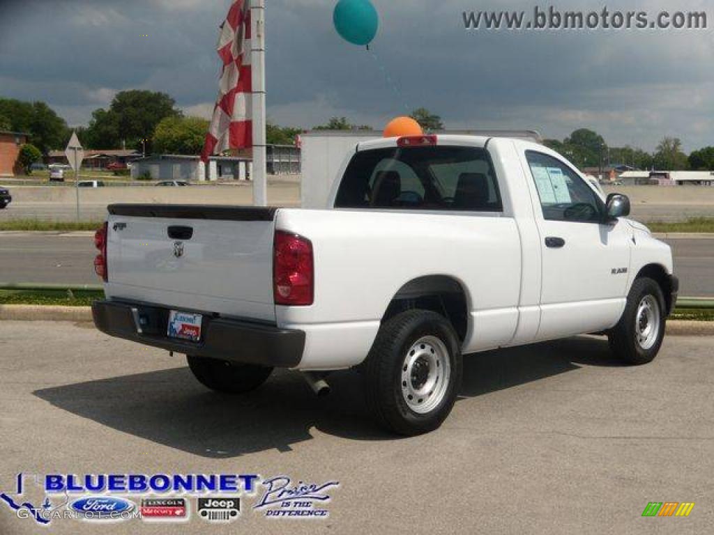 2008 Ram 1500 ST Regular Cab - Bright White / Medium Slate Gray photo #3