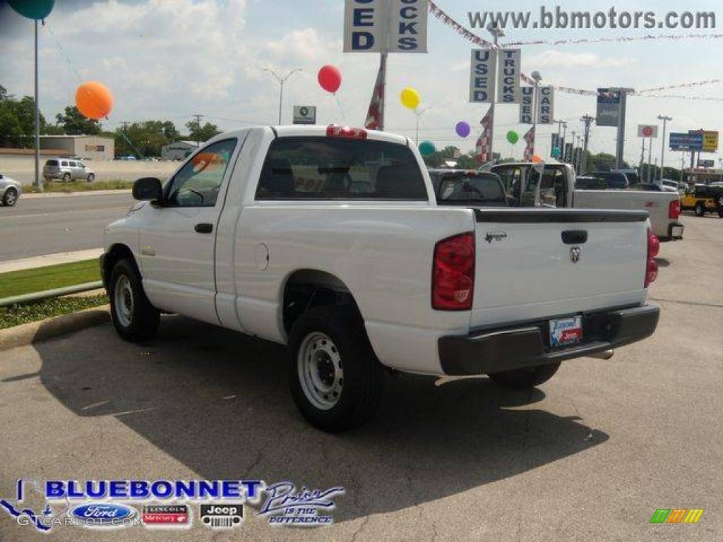 2008 Ram 1500 ST Regular Cab - Bright White / Medium Slate Gray photo #5