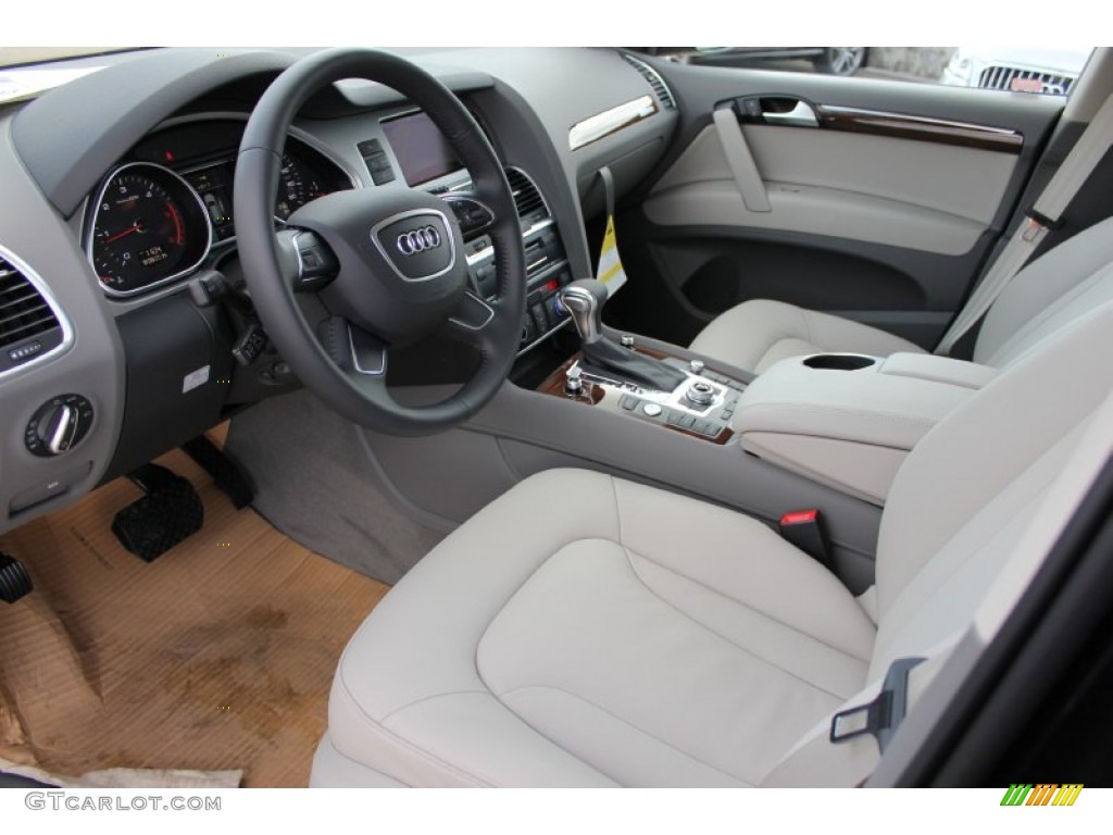 Limestone Gray Interior 2015 Audi Q7 3.0 TDI Premium Plus quattro Photo #97143217