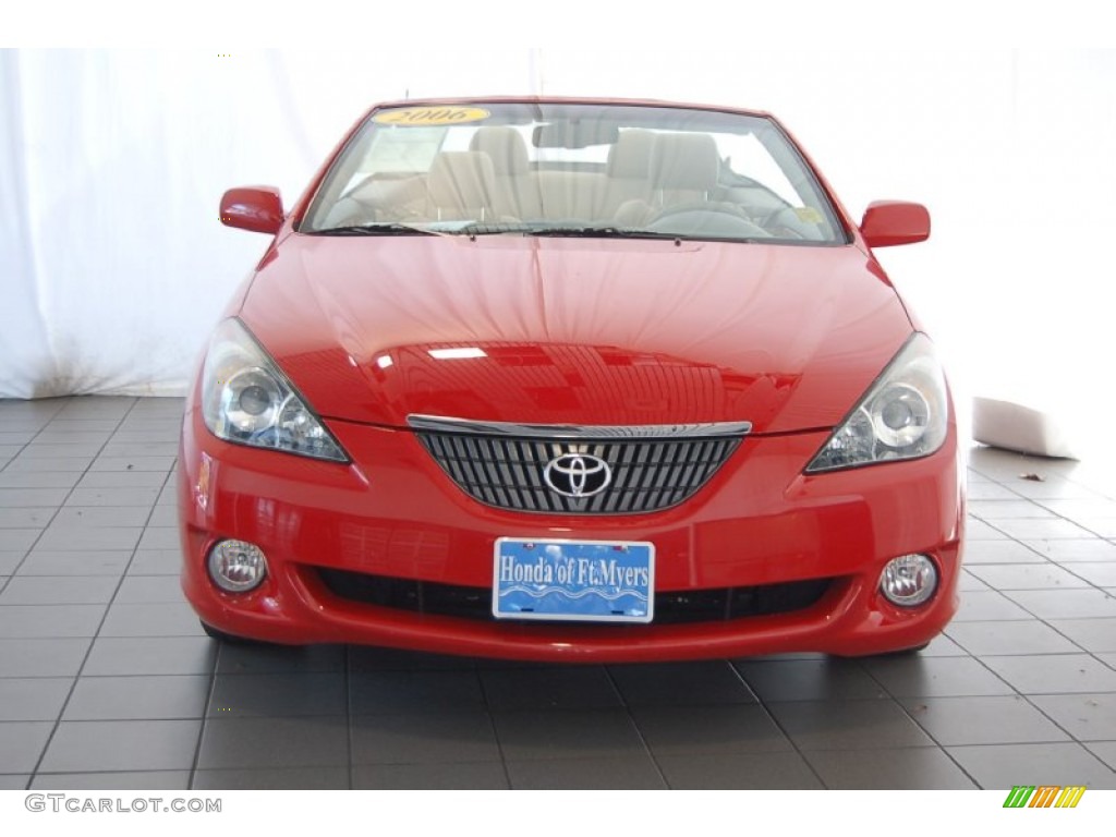 2006 Solara SLE V6 Convertible - Absolutely Red / Ivory photo #3
