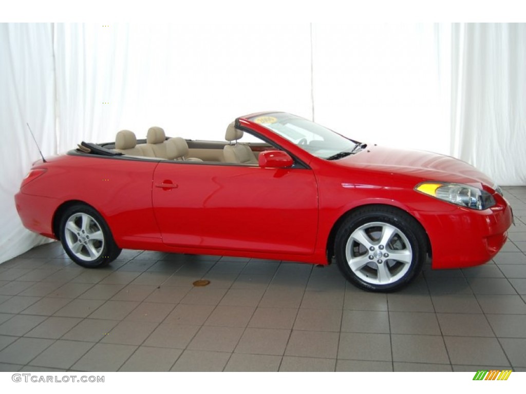 2006 Solara SLE V6 Convertible - Absolutely Red / Ivory photo #6