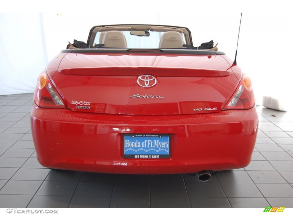 2006 Solara SLE V6 Convertible - Absolutely Red / Ivory photo #7
