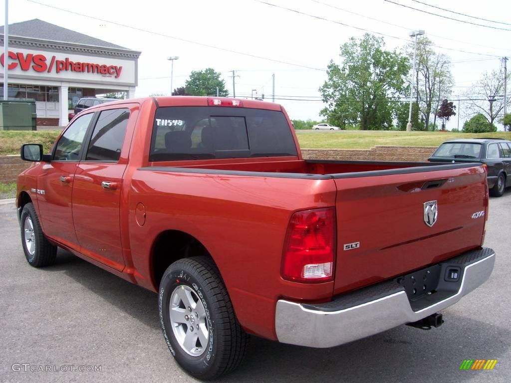 2009 Ram 1500 SLT Crew Cab 4x4 - Sunburst Orange Pearl / Dark Slate/Medium Graystone photo #8