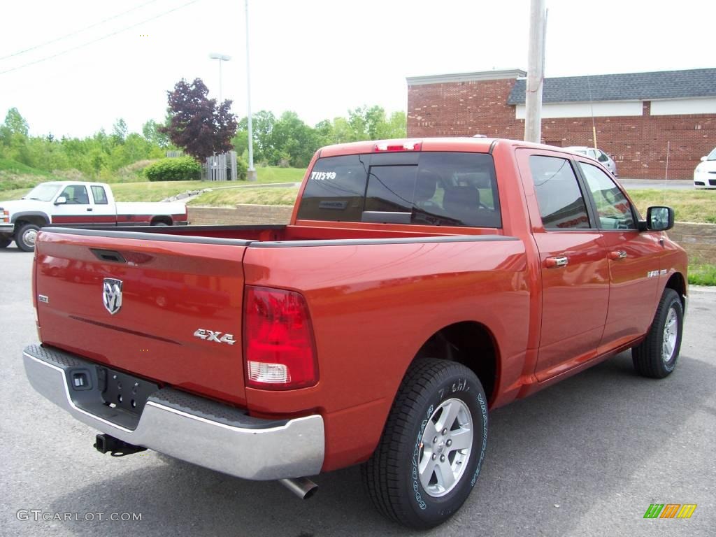 2009 Ram 1500 SLT Crew Cab 4x4 - Sunburst Orange Pearl / Dark Slate/Medium Graystone photo #10