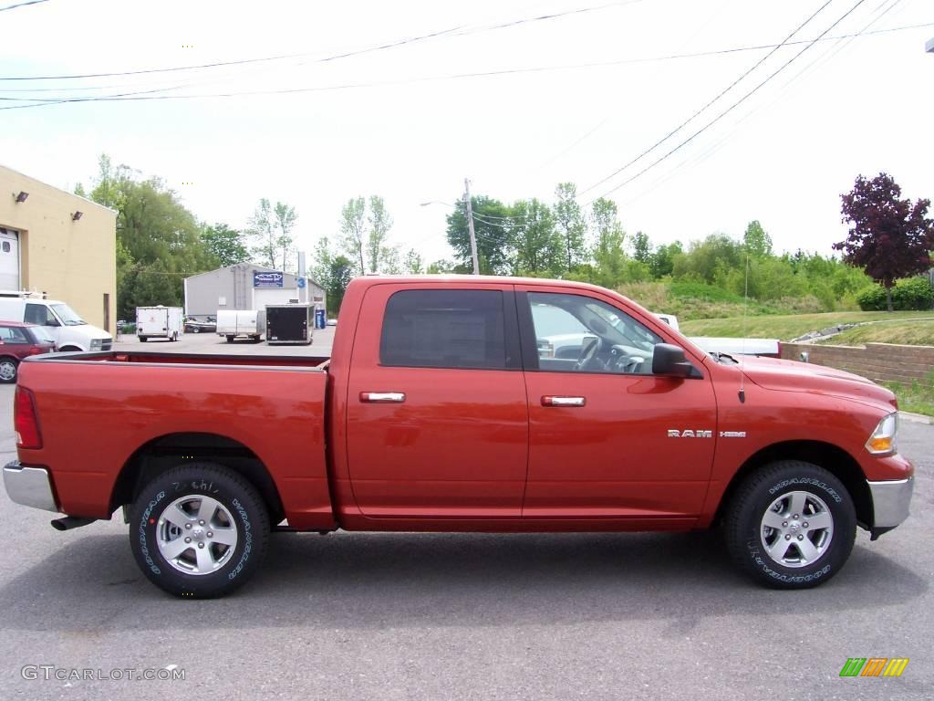 2009 Ram 1500 SLT Crew Cab 4x4 - Sunburst Orange Pearl / Dark Slate/Medium Graystone photo #11