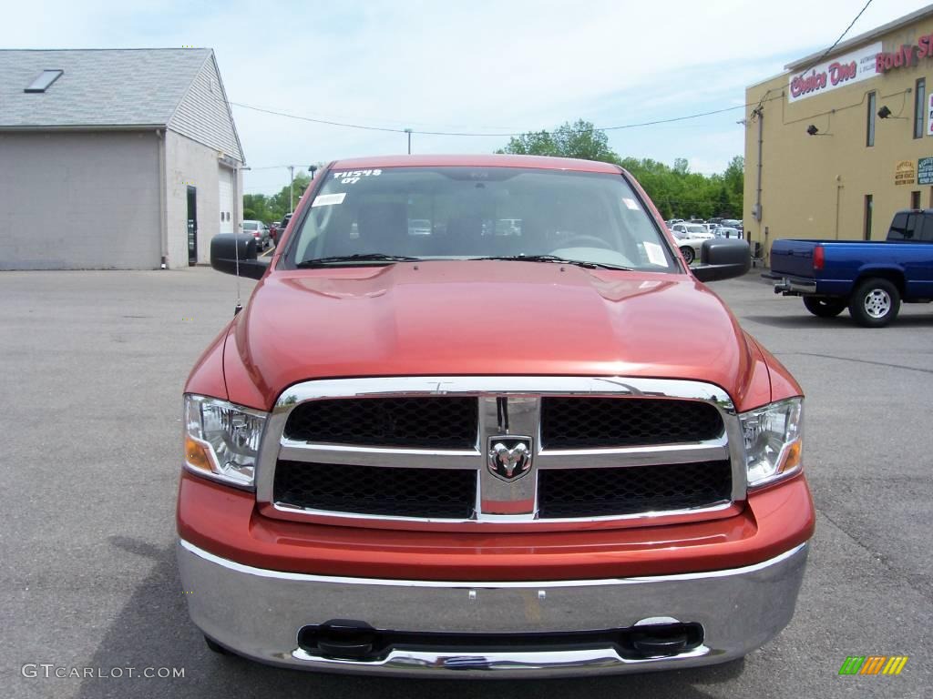 2009 Ram 1500 SLT Crew Cab 4x4 - Sunburst Orange Pearl / Dark Slate/Medium Graystone photo #13