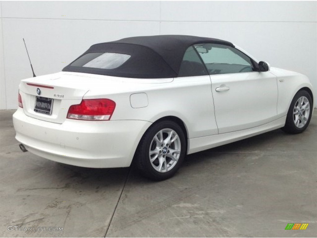 2009 1 Series 128i Convertible - Alpine White / Coral Red Boston Leather photo #4