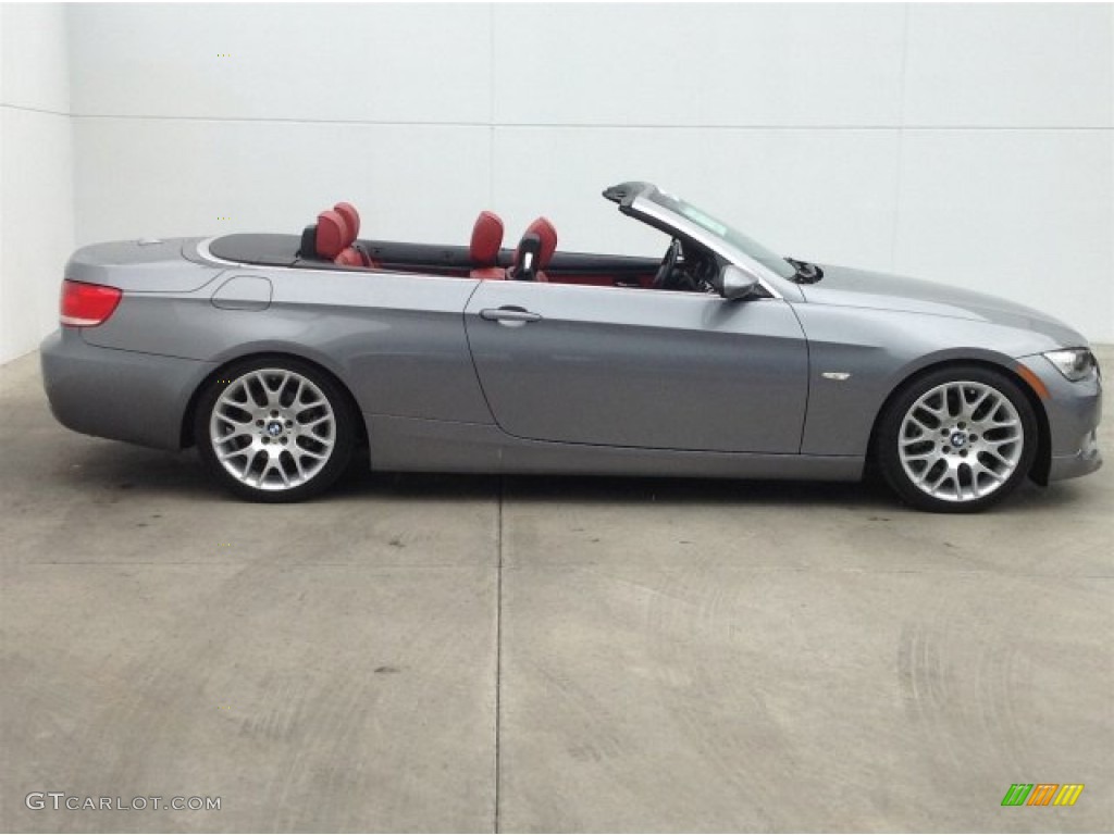 2007 3 Series 328i Convertible - Space Gray Metallic / Coral Red/Black photo #3