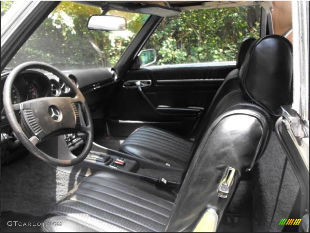 Black Interior 1974 Mercedes-Benz SL Class 450 SL Roadster Photo #97148126