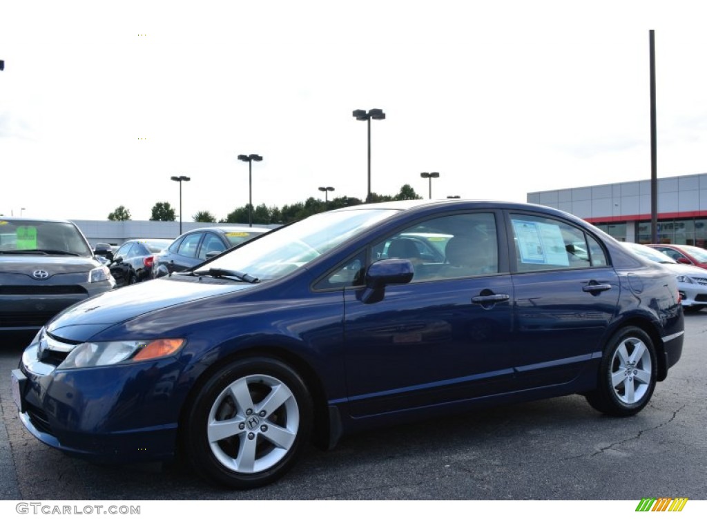 2006 Civic EX Sedan - Royal Blue Pearl / Gray photo #3