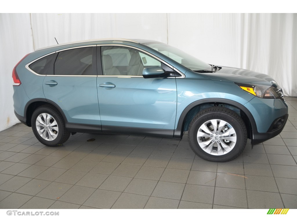 2014 CR-V EX-L - Mountain Air Metallic / Beige photo #7