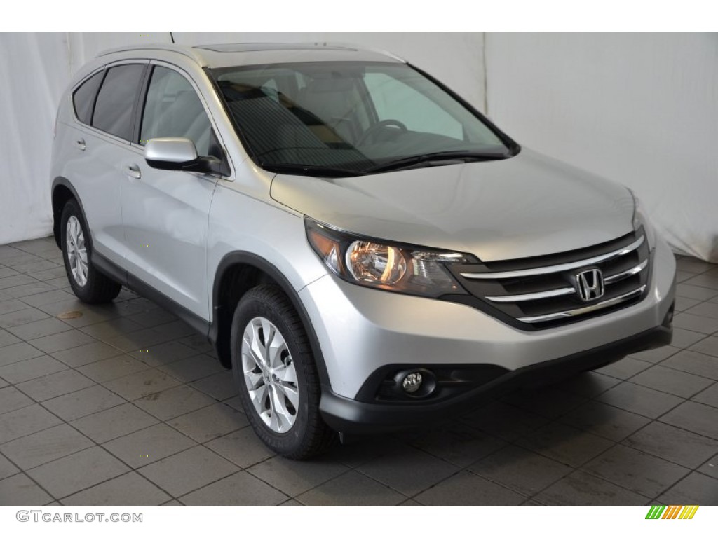 2014 CR-V EX AWD - Alabaster Silver Metallic / Black photo #1