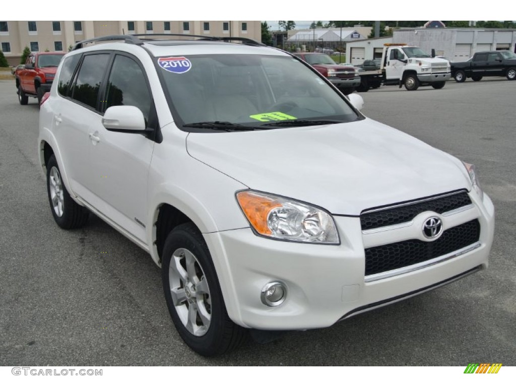 2010 RAV4 Limited - Blizzard White Pearl / Sand Beige photo #1