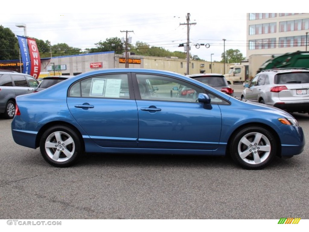 2008 Civic EX Sedan - Atomic Blue Metallic / Gray photo #2
