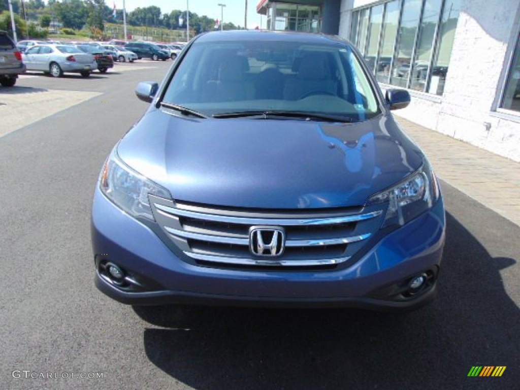 2012 CR-V EX 4WD - Twilight Blue Metallic / Gray photo #5