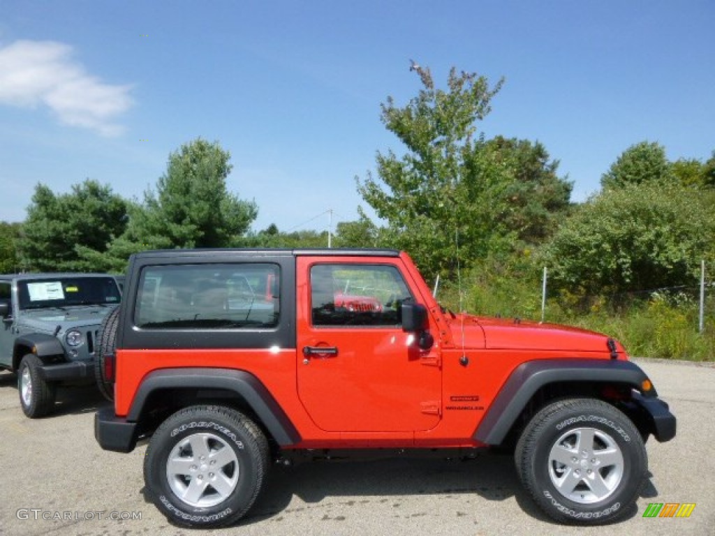 Firecracker Red 2015 Jeep Wrangler Sport S 4x4 Exterior Photo #97163840