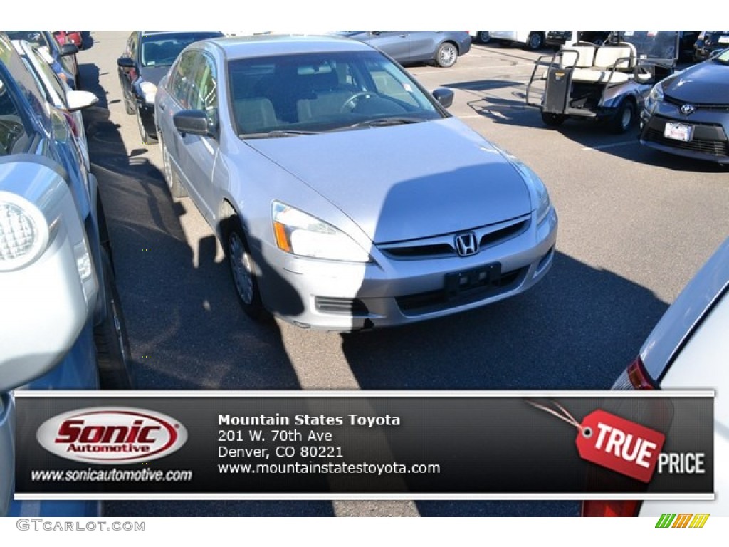 2007 Accord Value Package Sedan - Alabaster Silver Metallic / Black photo #1