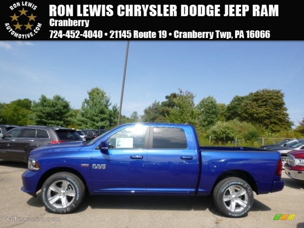 2014 1500 Sport Crew Cab 4x4 - Blue Streak Pearl Coat / Black photo #1