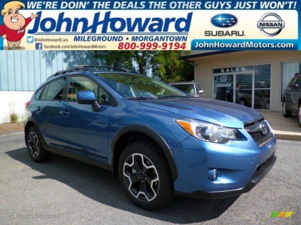 2014 XV Crosstrek 2.0i Premium - Quartz Blue Pearl / Ivory photo #1