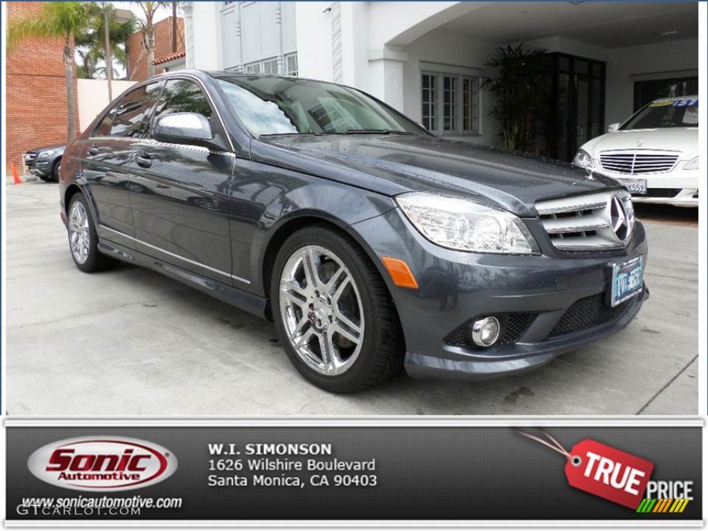 2008 C 350 Sport - Steel Grey Metallic / Grey/Black photo #1