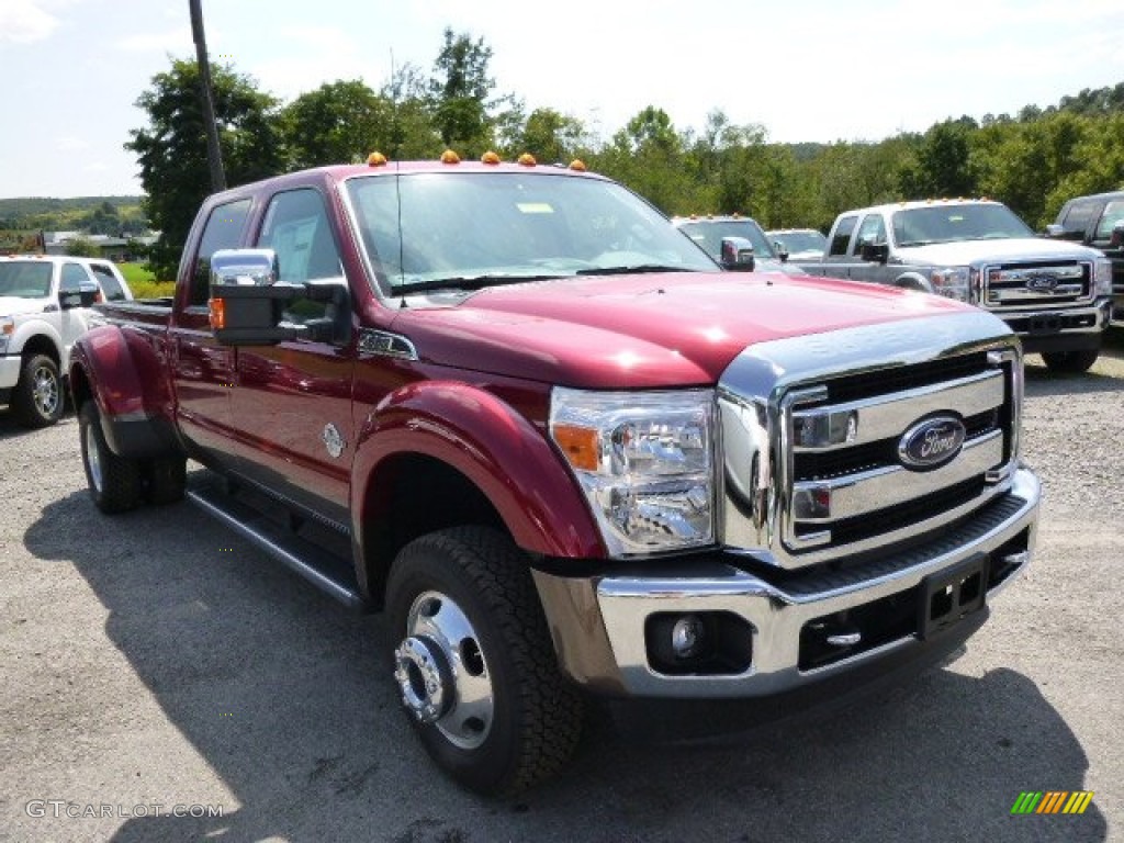 Ruby Red 2015 Ford F350 Super Duty Lariat Crew Cab 4x4 DRW Exterior Photo #97169132