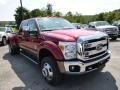 2015 Ruby Red Ford F350 Super Duty Lariat Crew Cab 4x4 DRW  photo #2